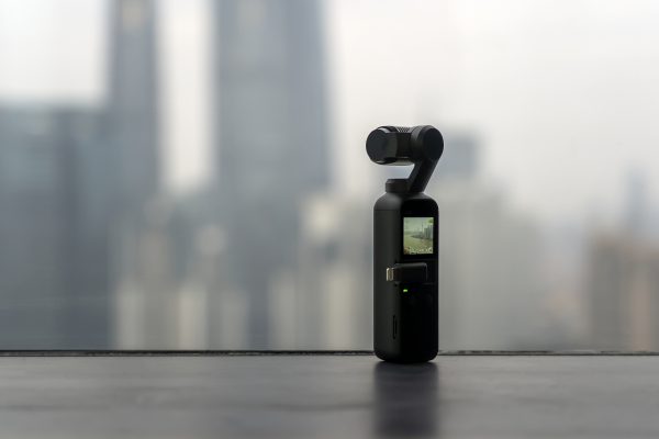 DJI OSMO CHINA, SHANGHAI - FEBRUARY 2, 2019. POCKET Is Filming The Whole Day Timelapse Of The Bund In Shanghai. Steadicam Is Shooting Hyper-lapse.